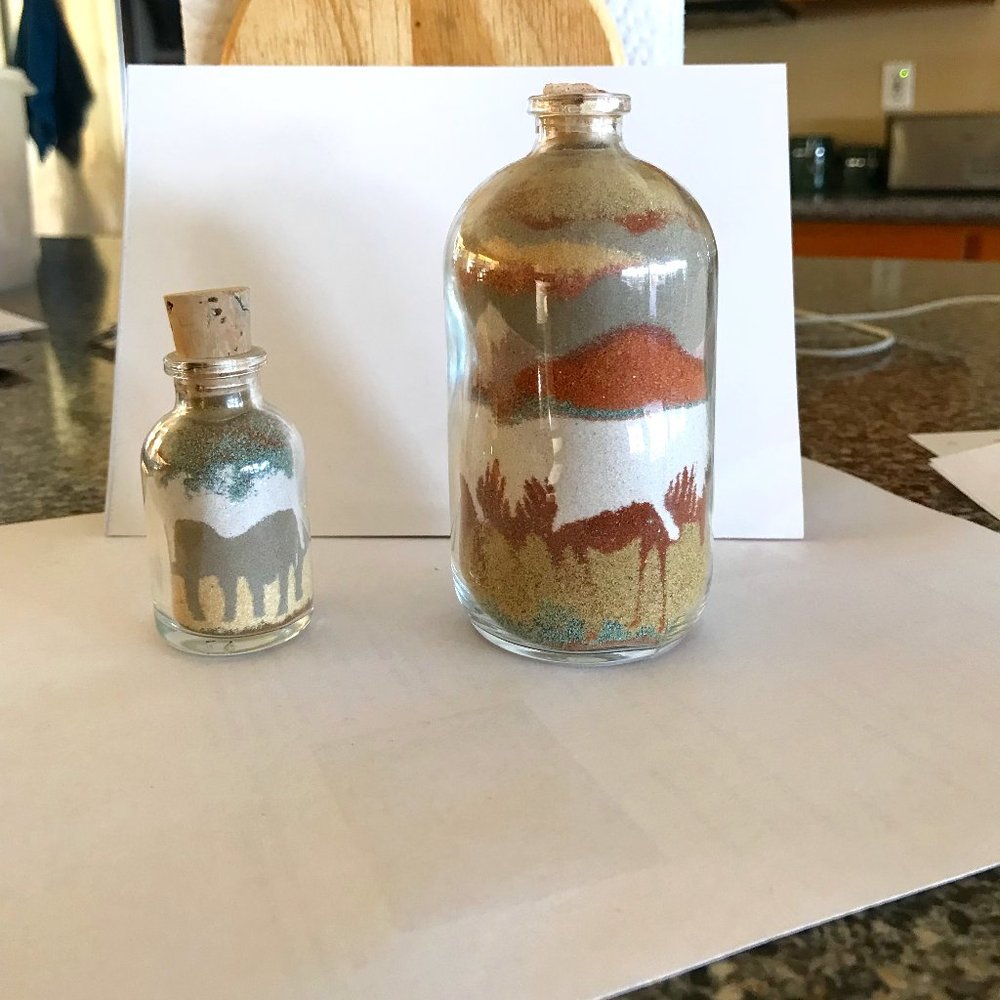 Vintage Sand Art Bottles